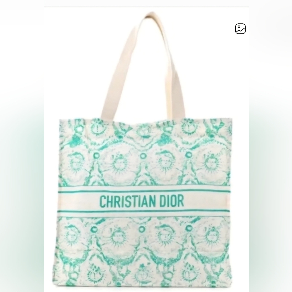 Dior Aqua Patterned Tote Bag
